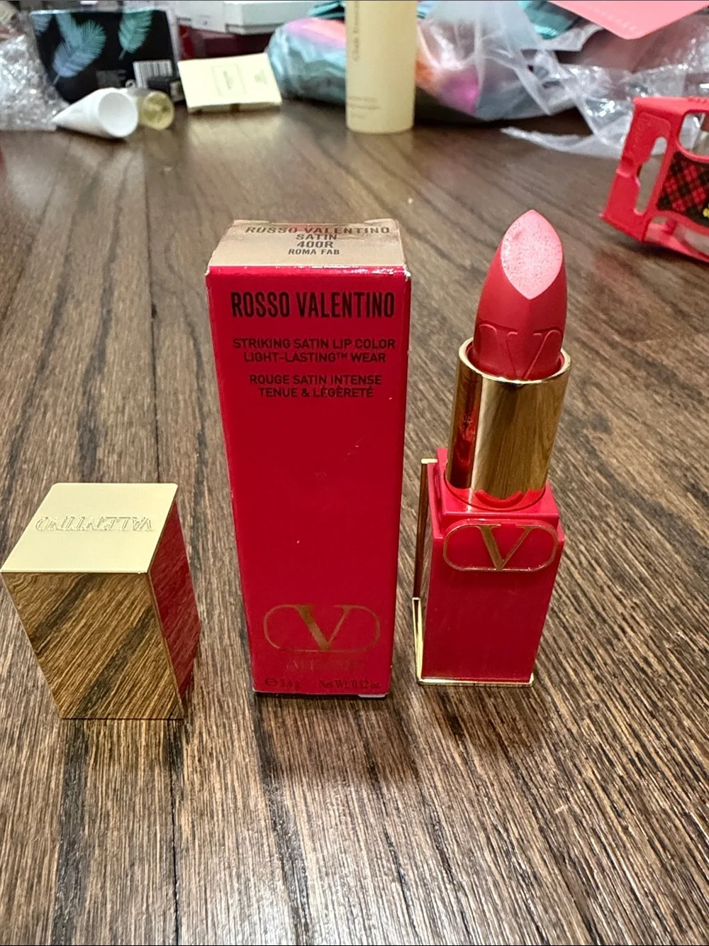 Valentino Rosso Satin Lipstick 400R Roma Fab